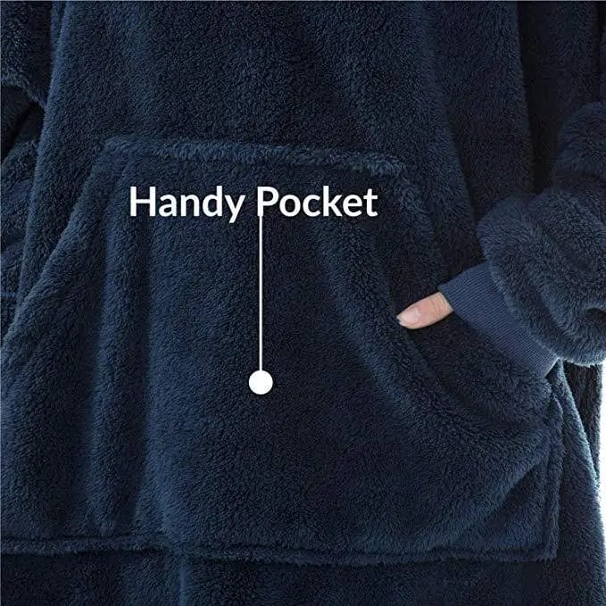 AS | Oversized fleecový svetr s kapucí