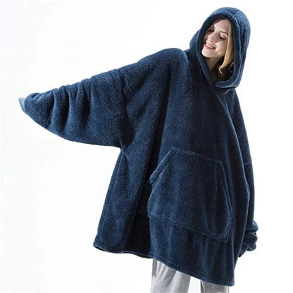 AS | Oversized fleecový svetr s kapucí