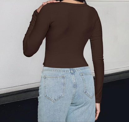 AS | Crop top s dlouhými rukávy a čtvercovým výstřihem 2024