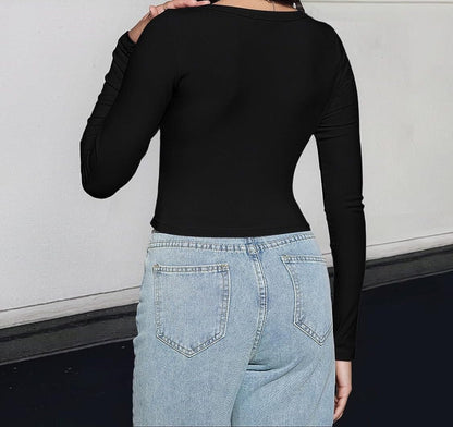 AS | Crop top s dlouhými rukávy a čtvercovým výstřihem 2024