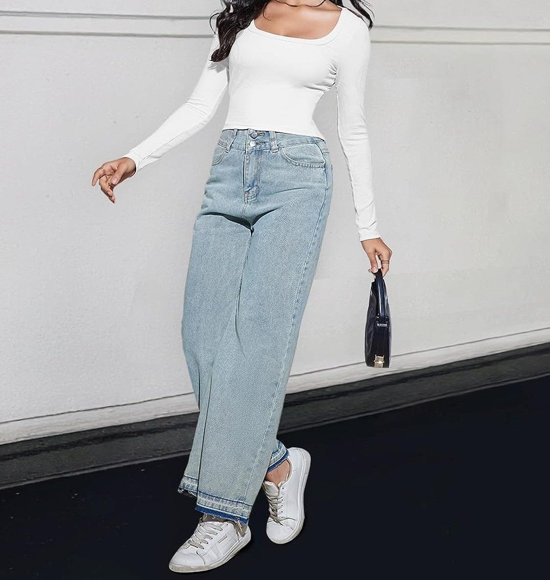 AS | Crop top s dlouhými rukávy a čtvercovým výstřihem 2024