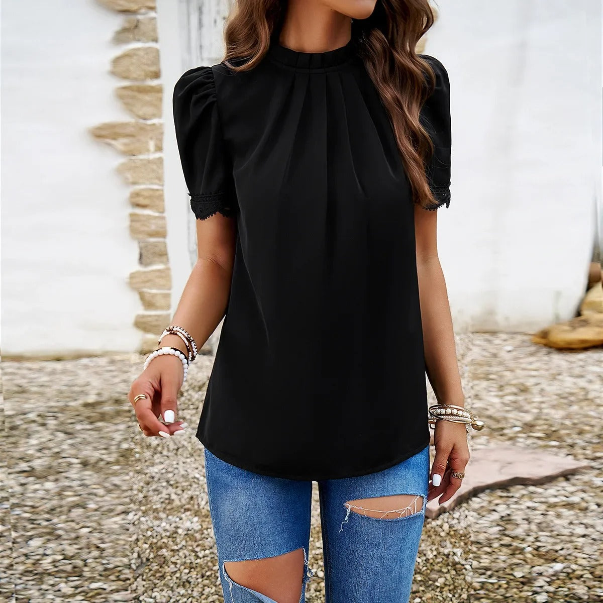 AS | Elegantní plisovaný top