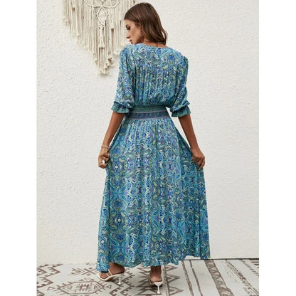 AS | Boho maxi šaty s rozparkem