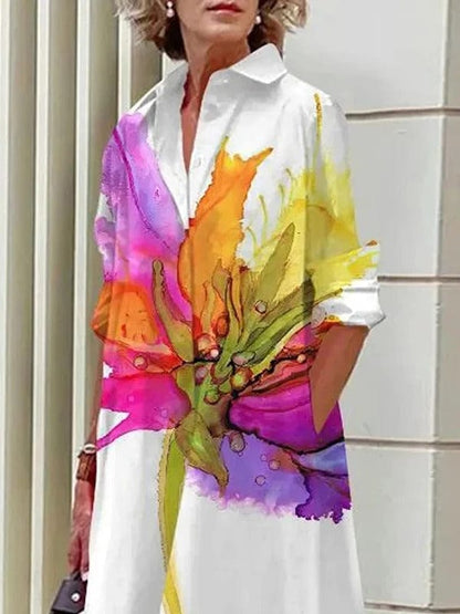 AS | Elegantní midi šaty s květinovým potiskem