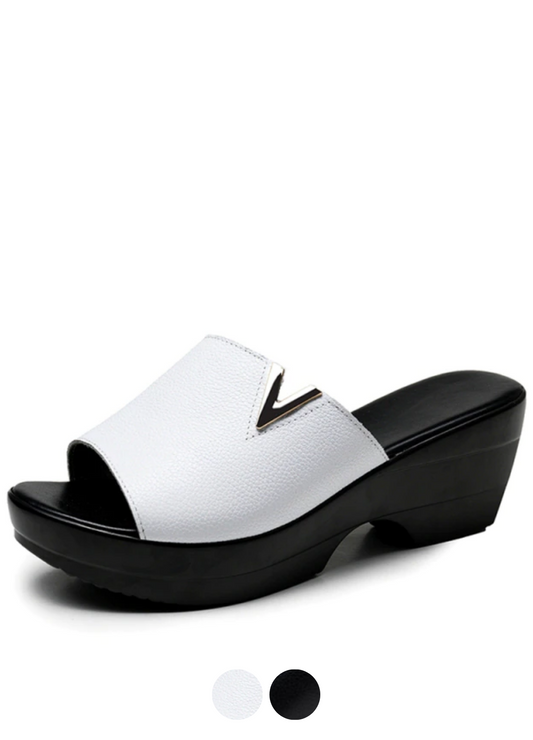 AS | Dámské slip-on sandály na středním podpatku