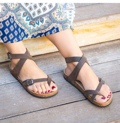 AS | Kožené ploché sandály