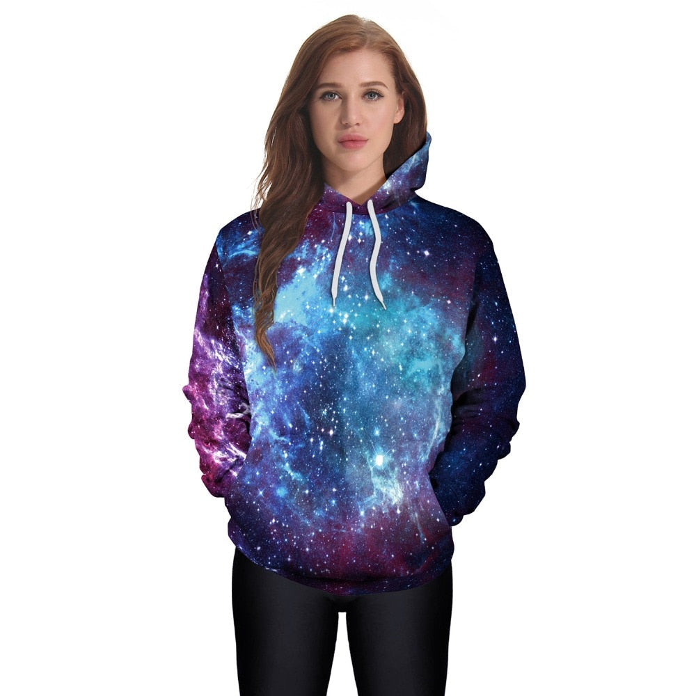 Galaxy 3D Print Hoodie For Women - The Hoodie Store