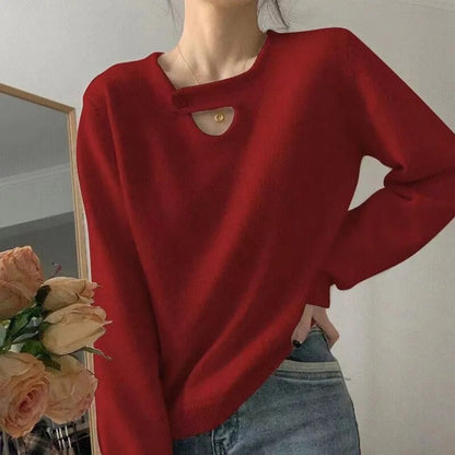 AS | Elegantní a stylový svetr s knoflíkem