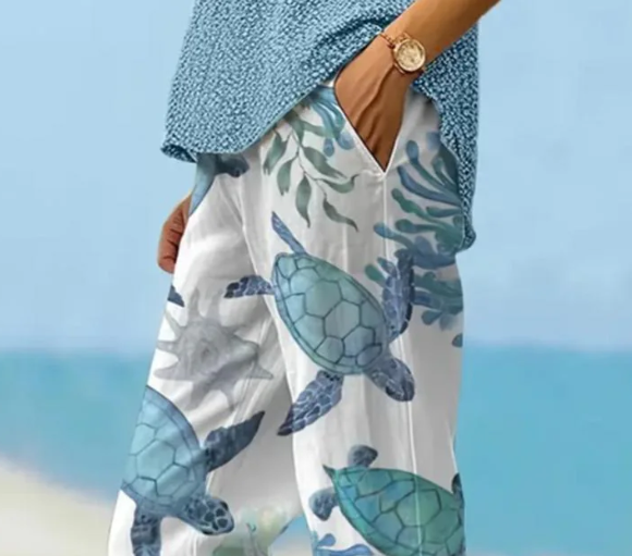 AS | Roztomilé modré kalhoty s bočními kapsami