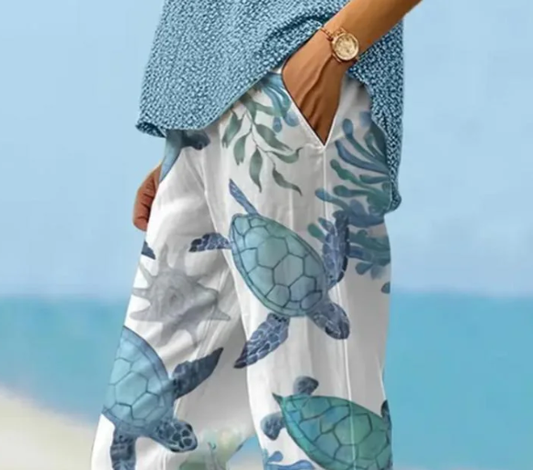 AS | Roztomilé modré kalhoty s bočními kapsami