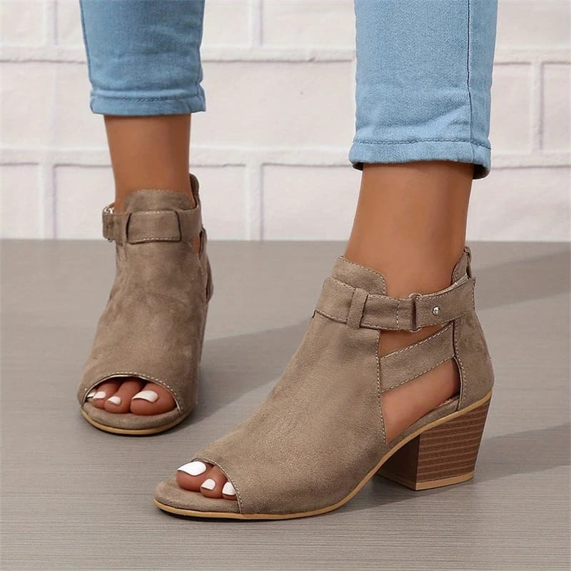 AS | Peep Toe boty na podpatku