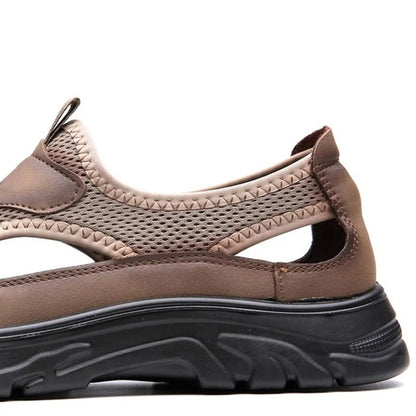 AS | pánské kožené sandály ze síťoviny