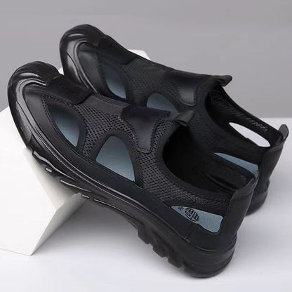 AS | pánské kožené sandály ze síťoviny