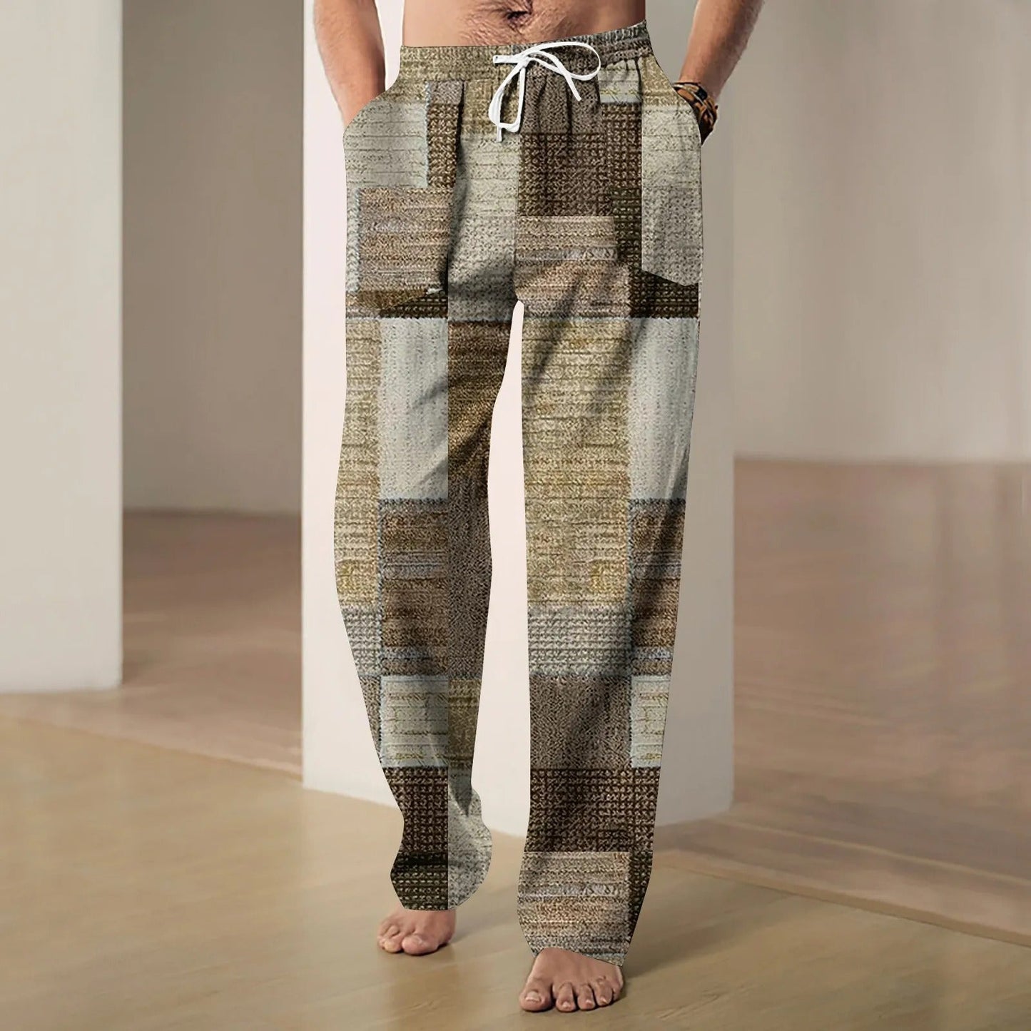 AS | Pánské kalhoty z bavlny a lnu