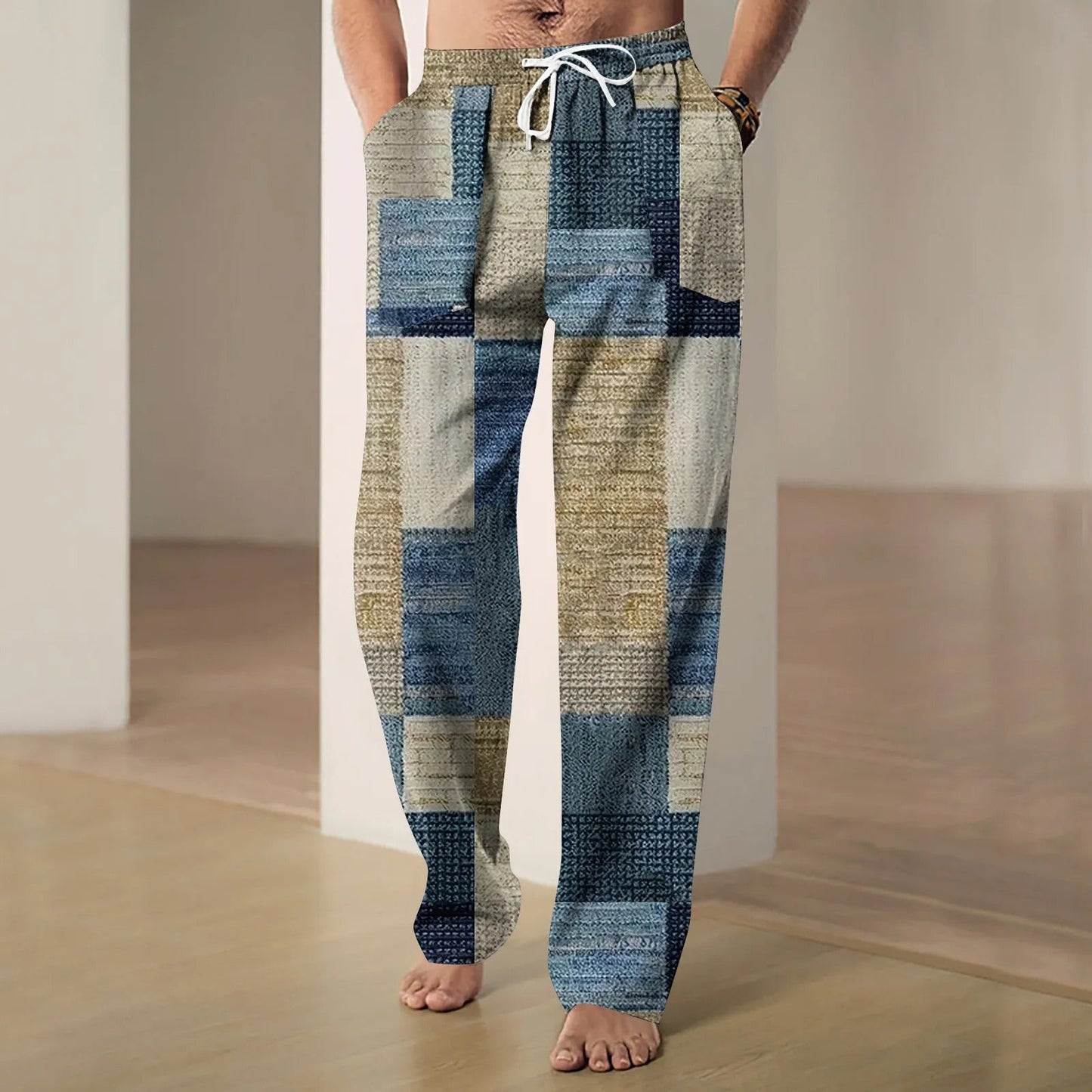 AS | Pánské kalhoty z bavlny a lnu