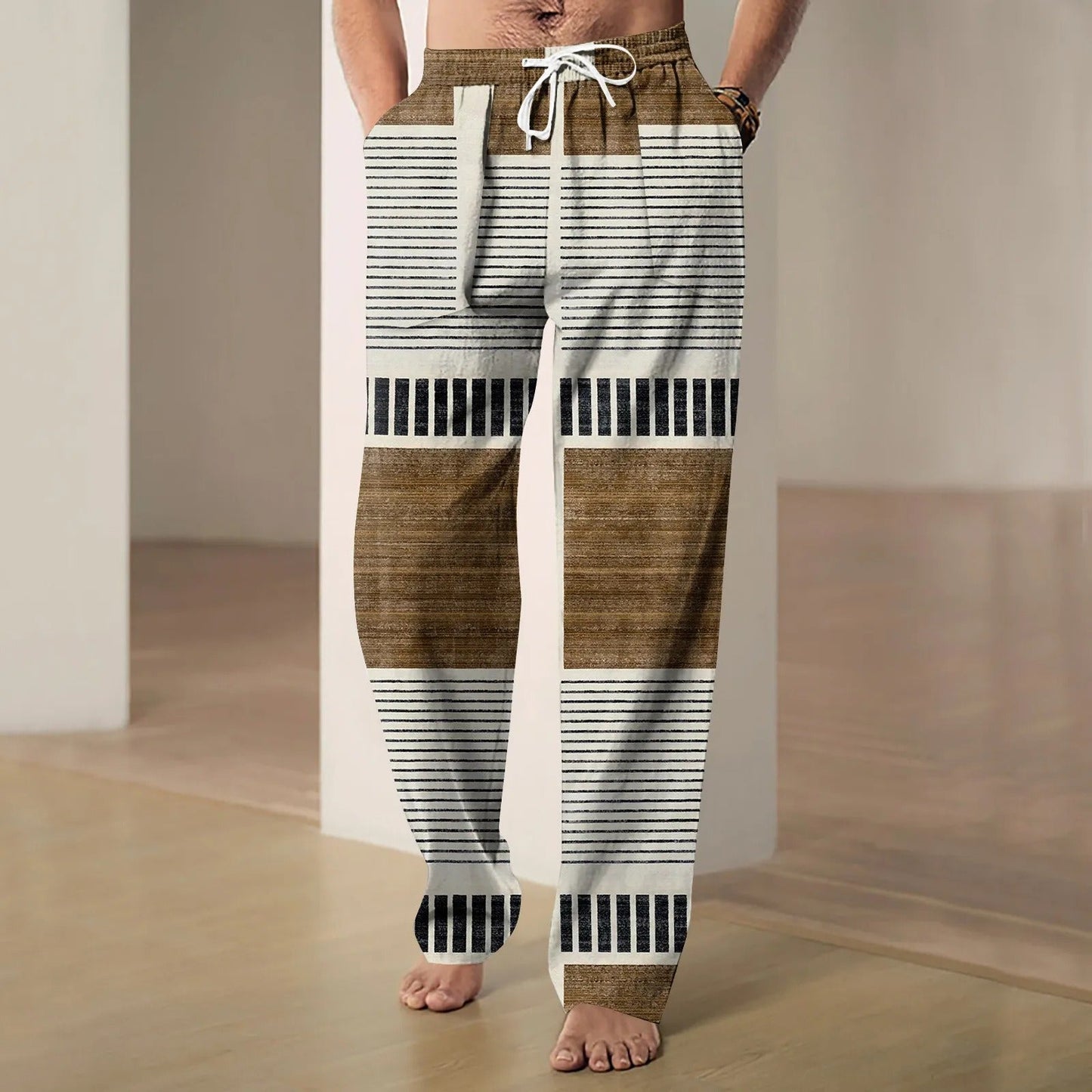 AS | Pánské kalhoty z bavlny a lnu