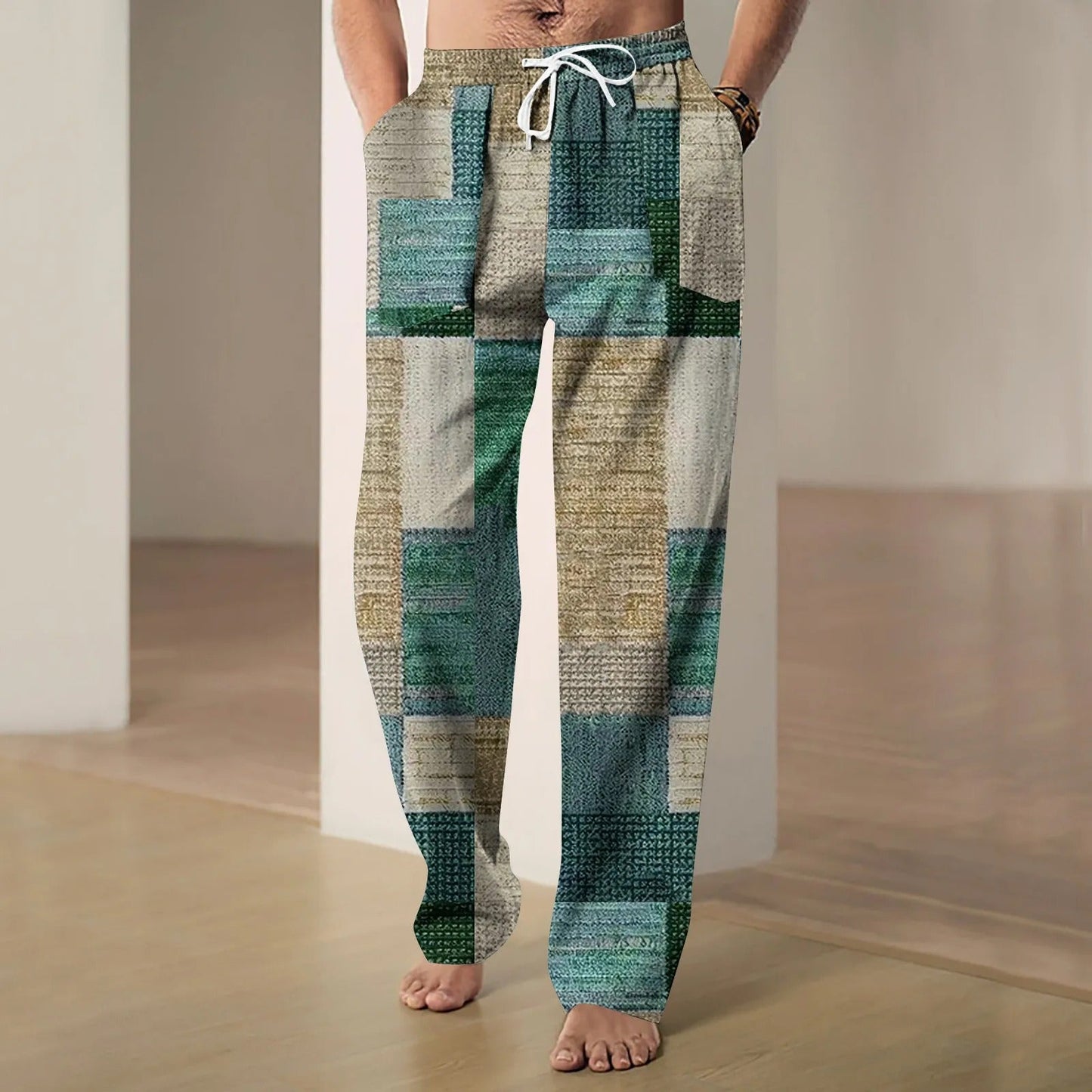 AS | Pánské kalhoty z bavlny a lnu